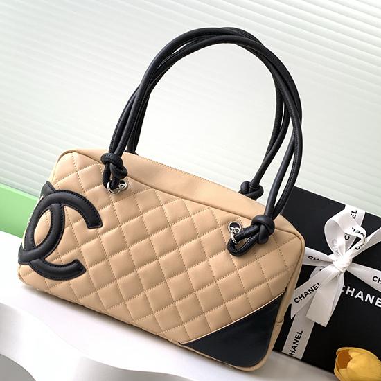 Chanel Cambon Ligne Shoulder Bag Beige AS6319