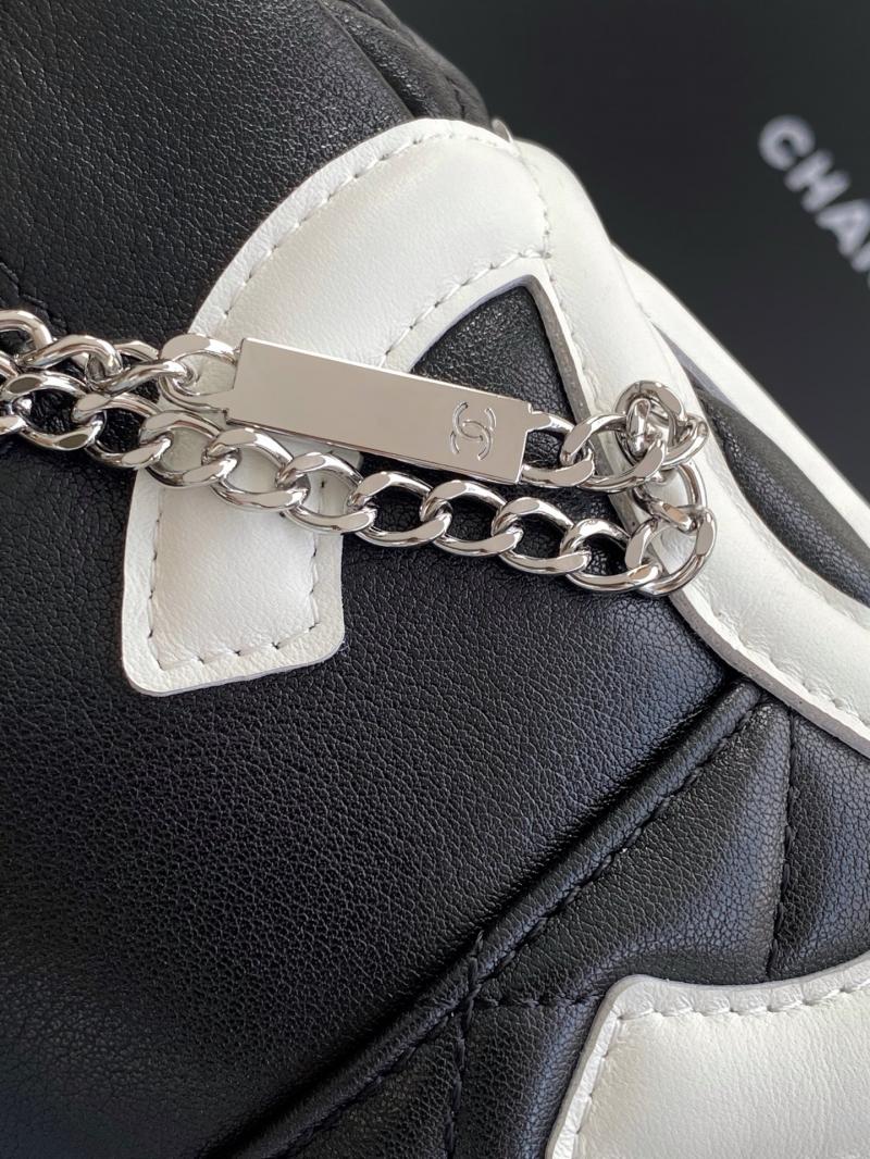 Chanel Cambon Ligne Shoulder Bag Black and White AS6319