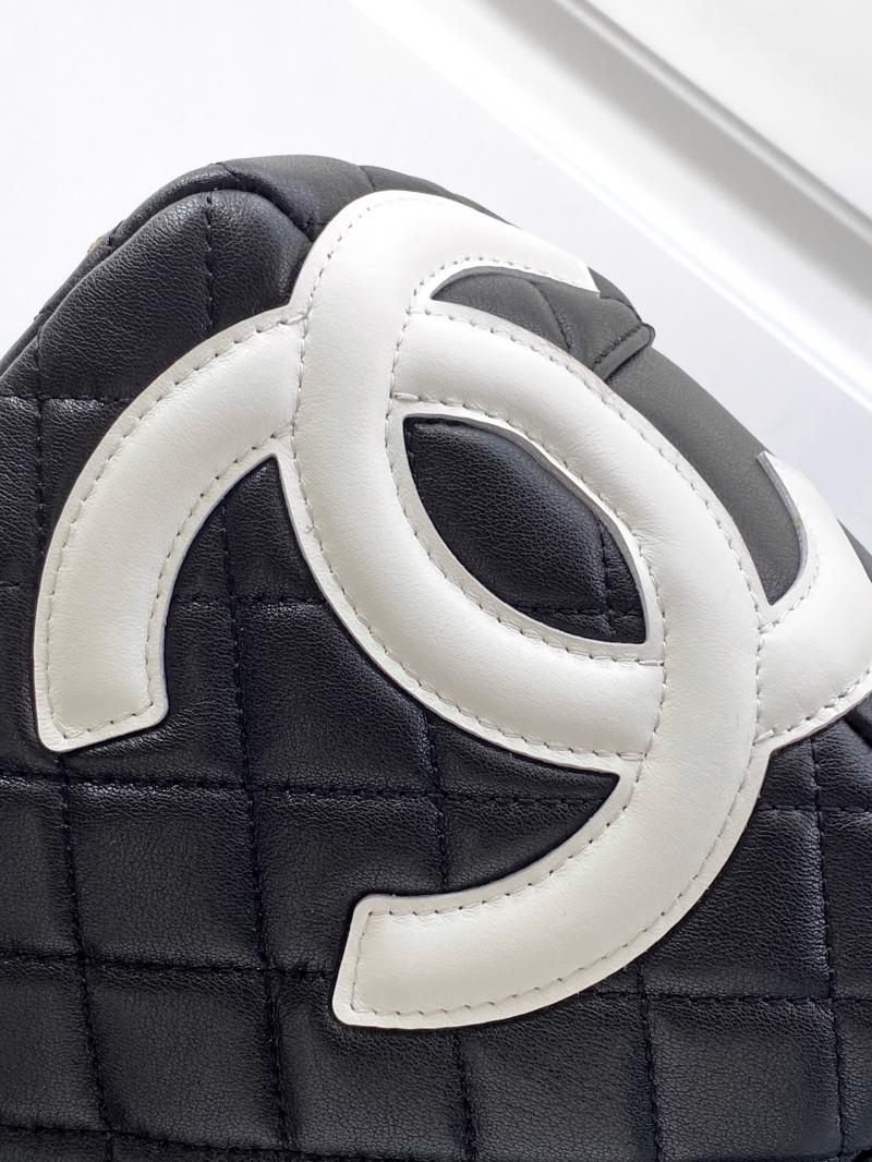 Chanel Cambon Ligne Shoulder Bag Black and White AS6319