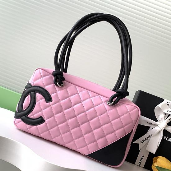 Chanel Cambon Ligne Shoulder Bag Pink AS6319