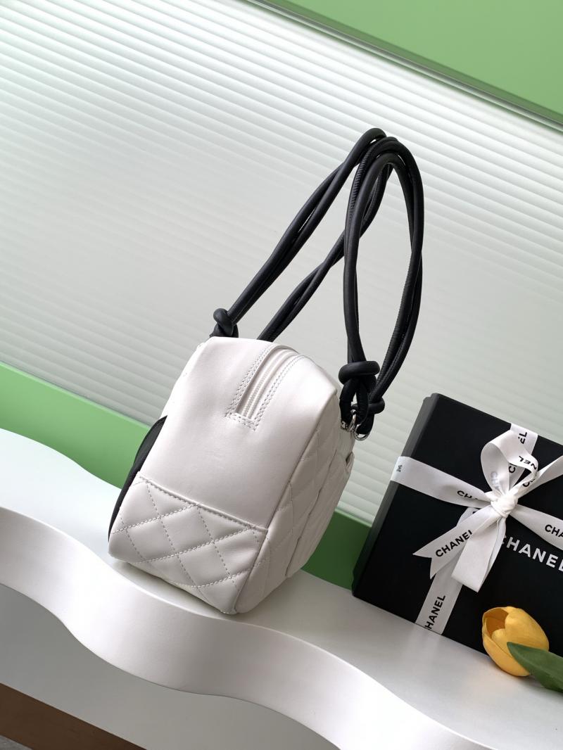Chanel Cambon Ligne Shoulder Bag White AS6319