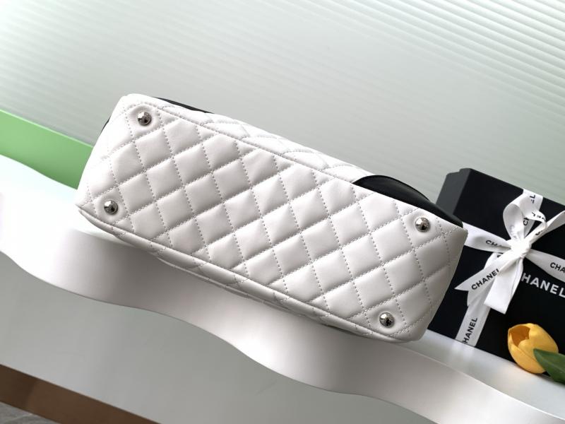 Chanel Cambon Ligne Shoulder Bag White AS6319