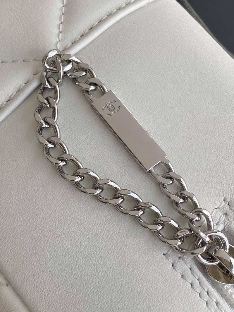 Chanel Cambon Ligne Shoulder Bag White AS6319