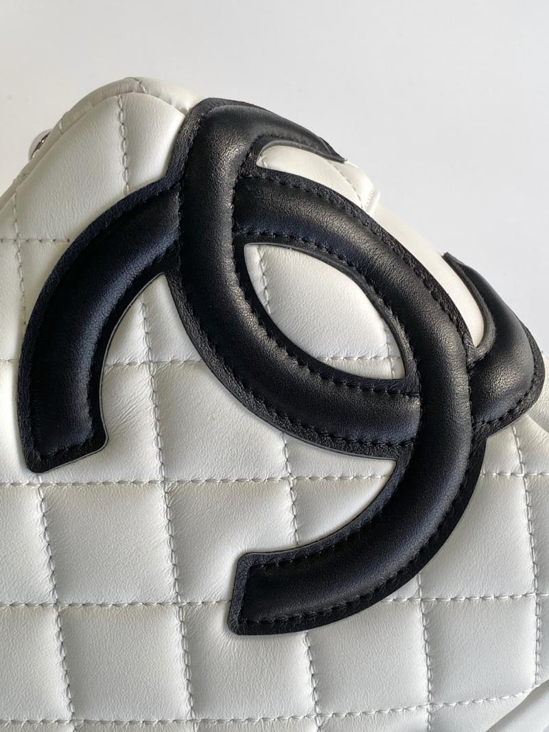 Chanel Cambon Ligne Shoulder Bag White AS6319