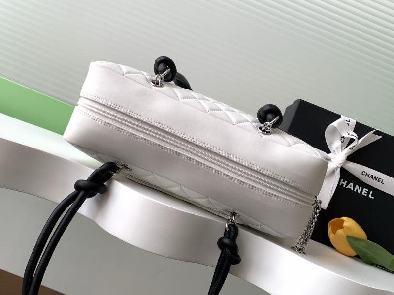 Chanel Cambon Ligne Shoulder Bag White AS6319