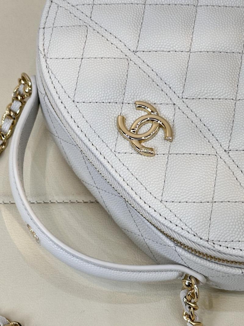 Chanel Grained Calfskin Top Handle Bag White AS4438