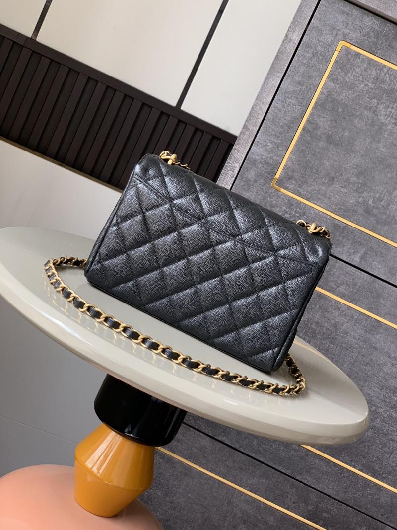 Chanel Leather Flap Bag Black AS5240