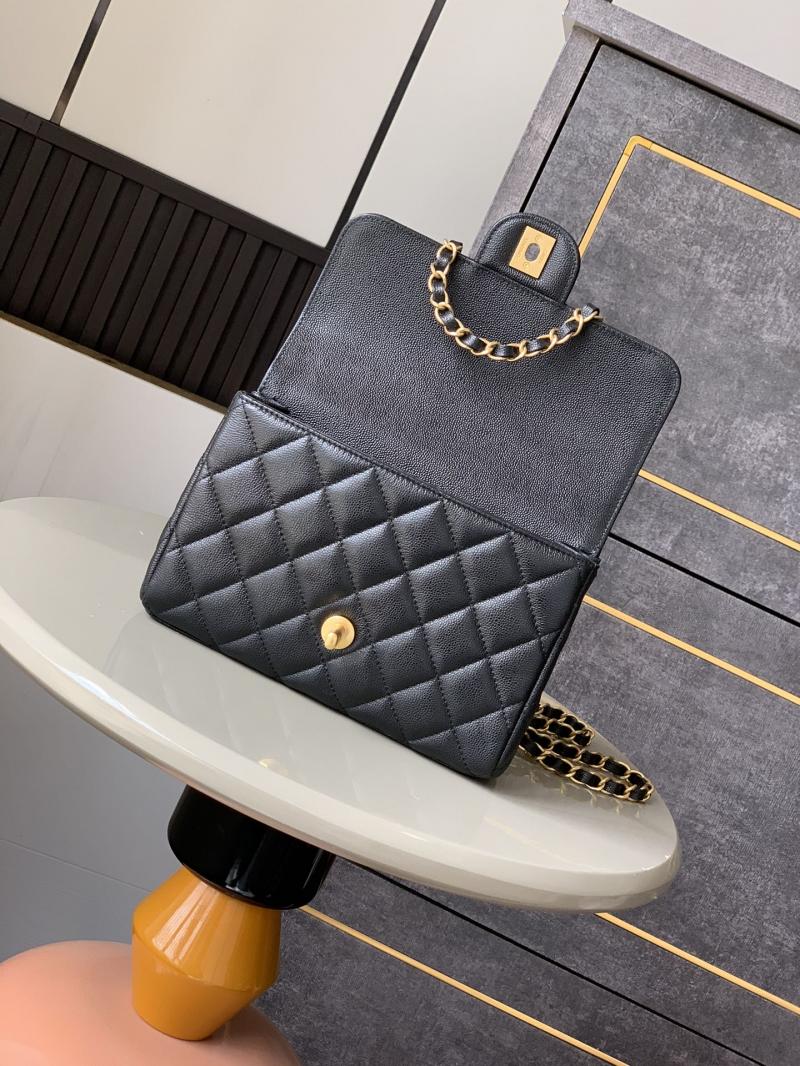 Chanel Leather Flap Bag Black AS5240