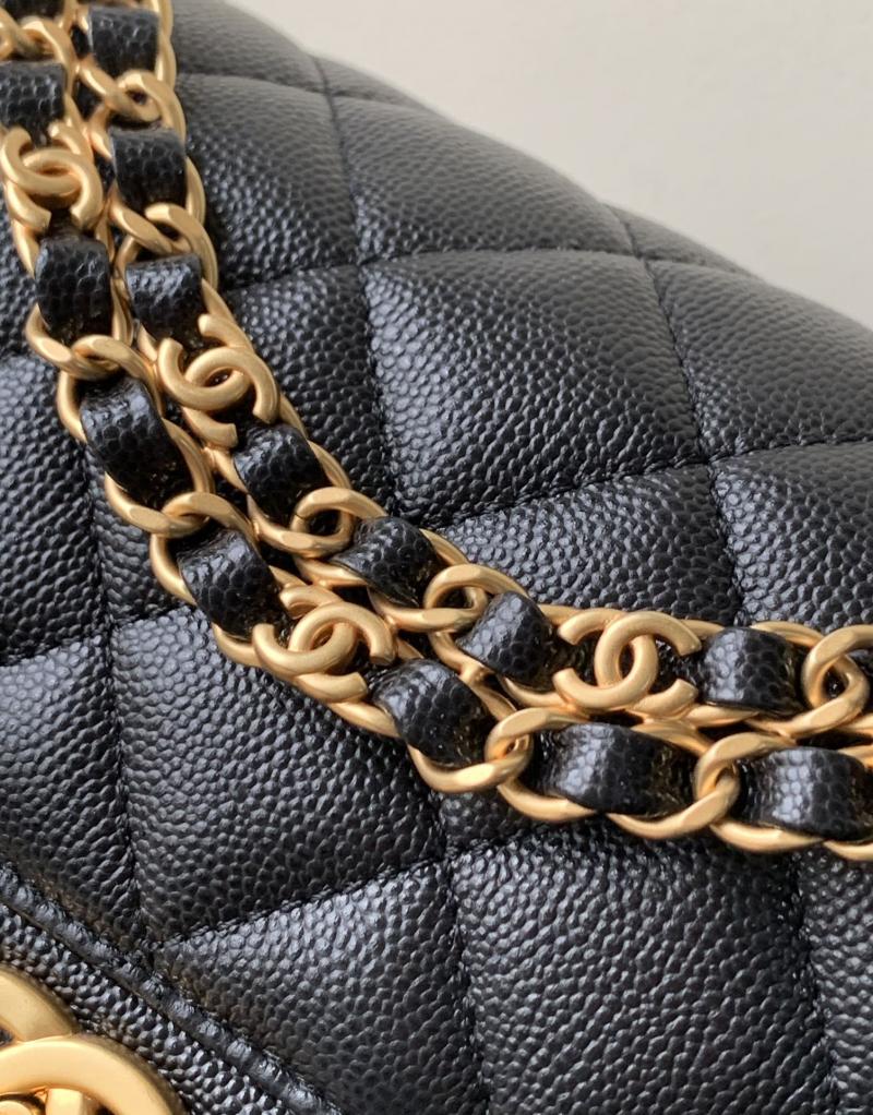 Chanel Leather Flap Bag Black AS5240