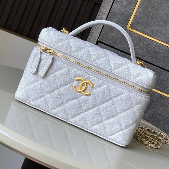 Chanel Vanity Top Handle Bag Light Blue AS2503