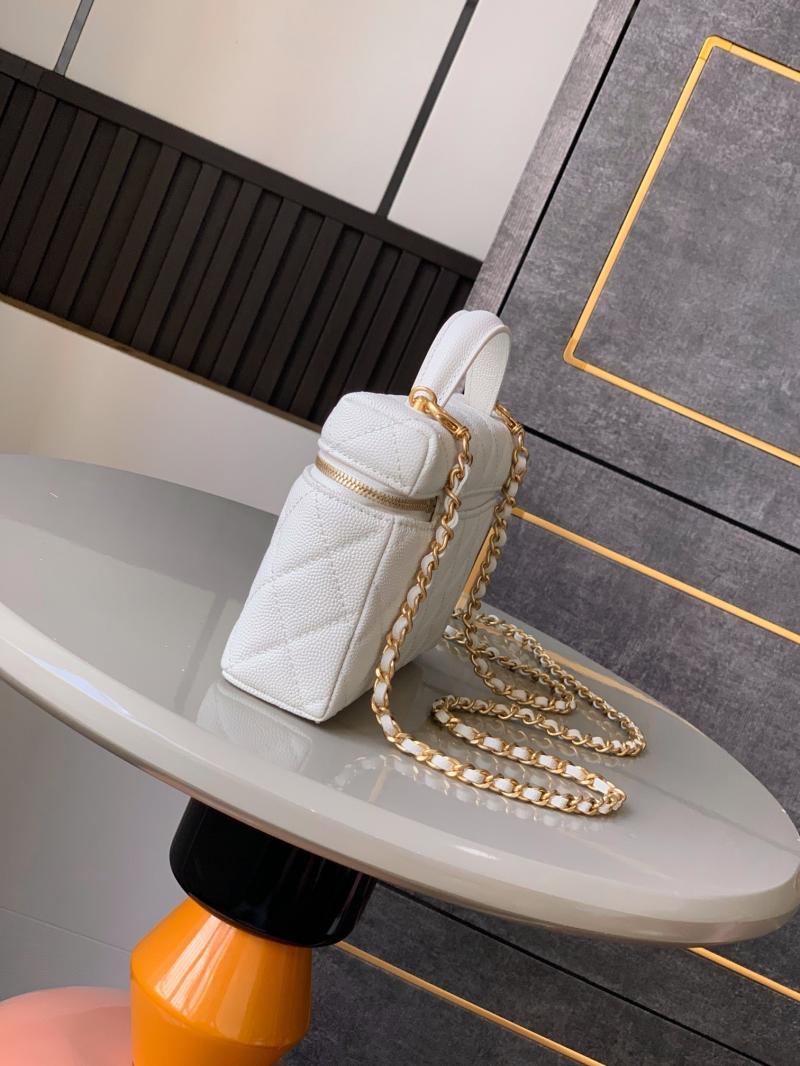 Chanel Vanity Top Handle Bag White AS2503