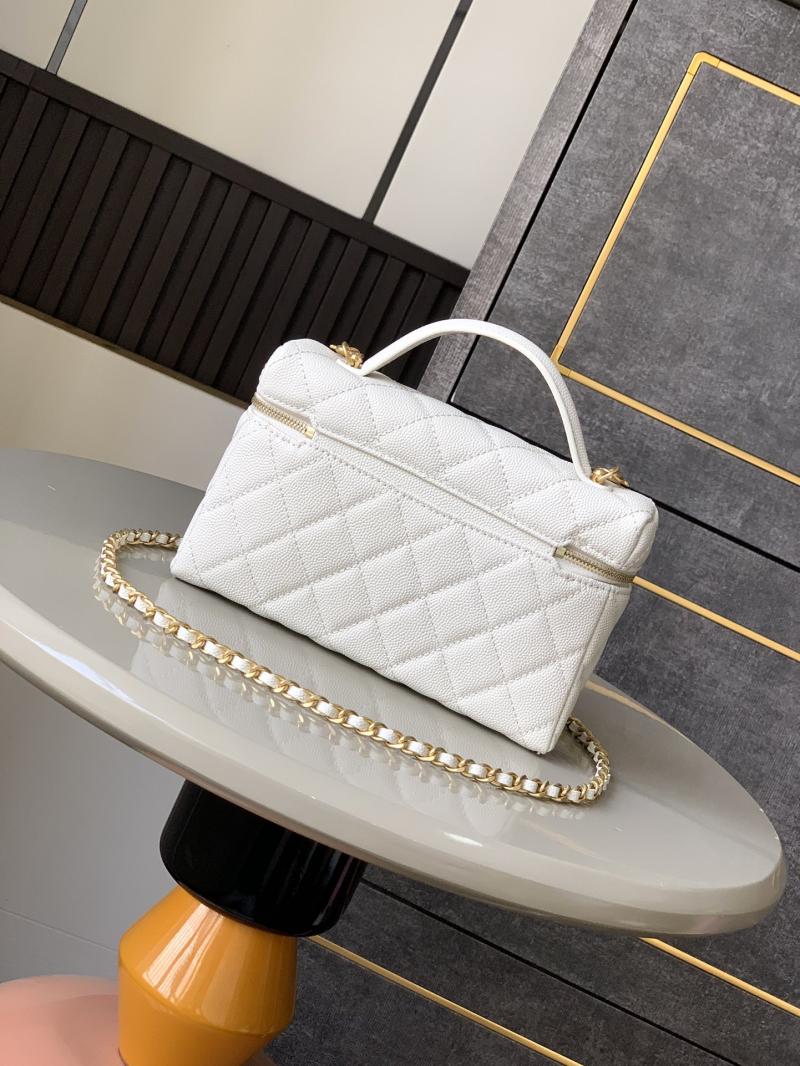 Chanel Vanity Top Handle Bag White AS2503