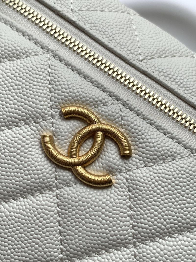Chanel Vanity Top Handle Bag White AS2503