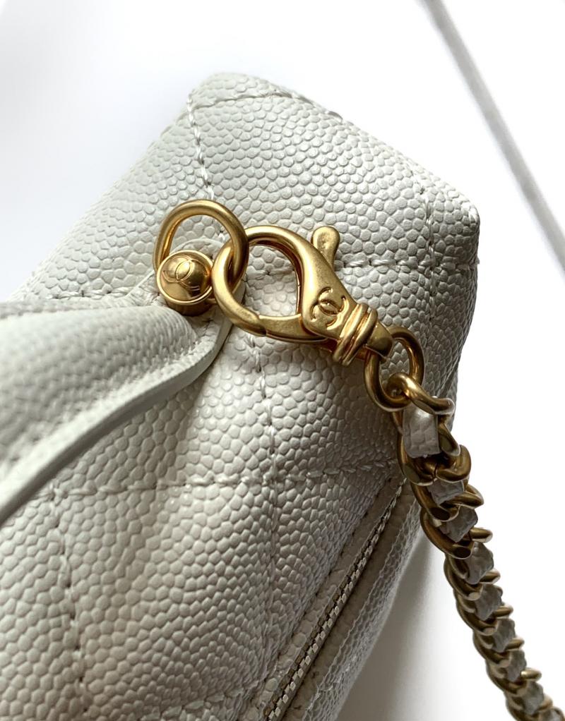 Chanel Vanity Top Handle Bag White AS2503