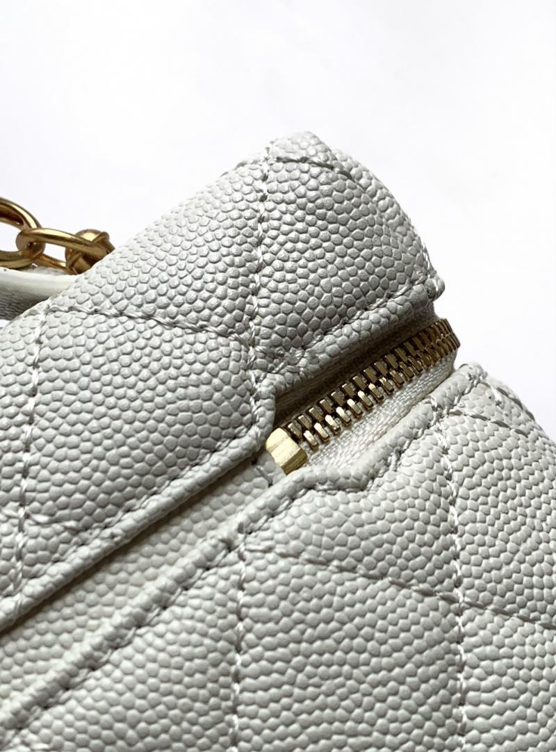 Chanel Vanity Top Handle Bag White AS2503