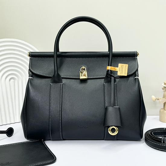 Loro Piana Loom bag L25 Black FAO6707