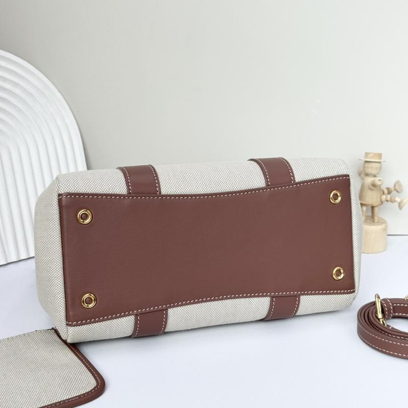 Loro Piana Loom bag L25 Canvas Burgundy FAO2680