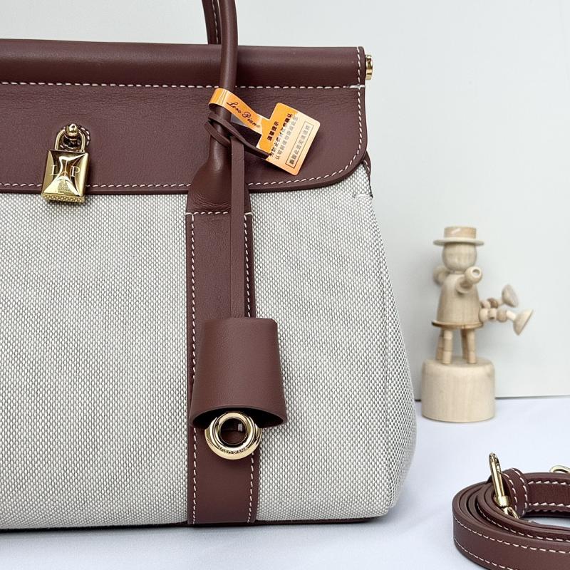 Loro Piana Loom bag L25 Canvas Burgundy FAO2680
