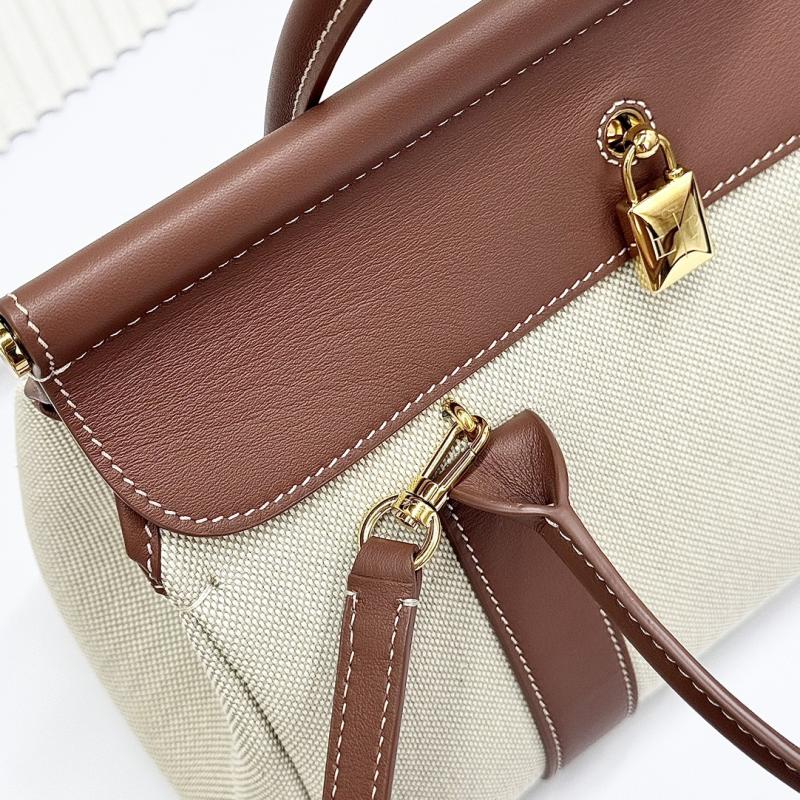 Loro Piana Loom bag L25 Canvas Burgundy FAO2680