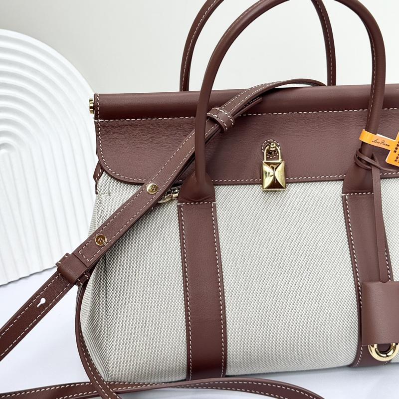 Loro Piana Loom bag L25 Canvas Burgundy FAO2680