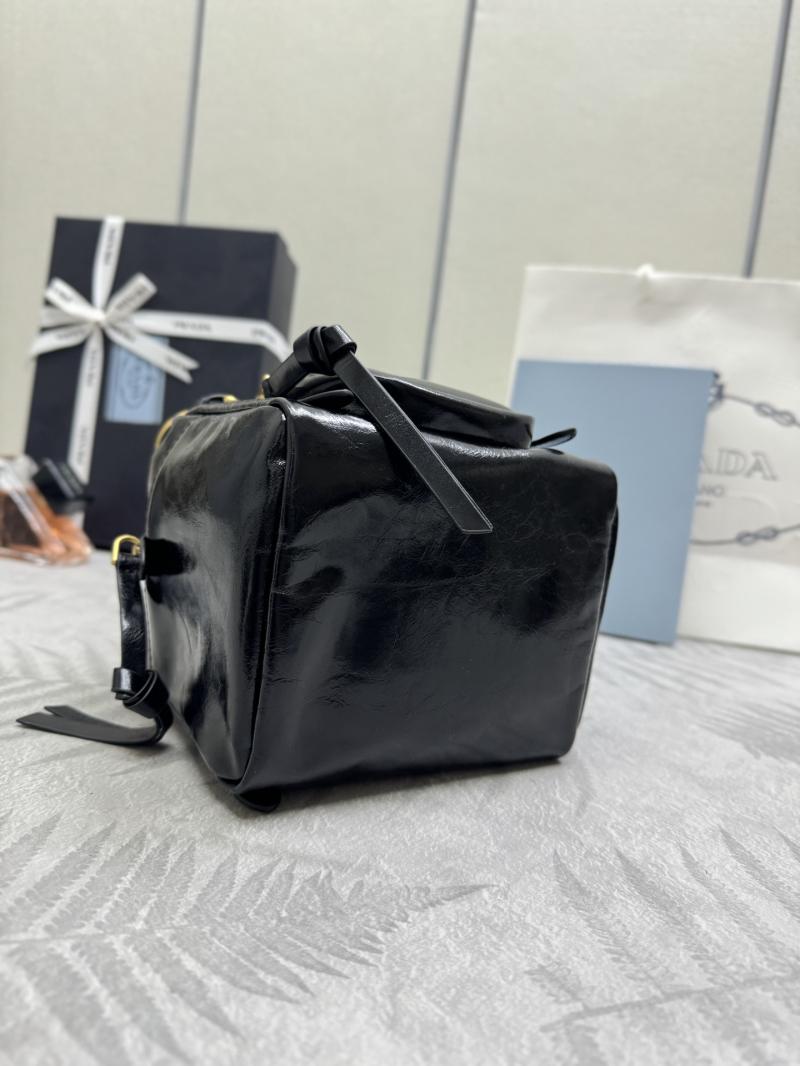 Prada Dangle leather top-handle mini-bag Black1BB137
