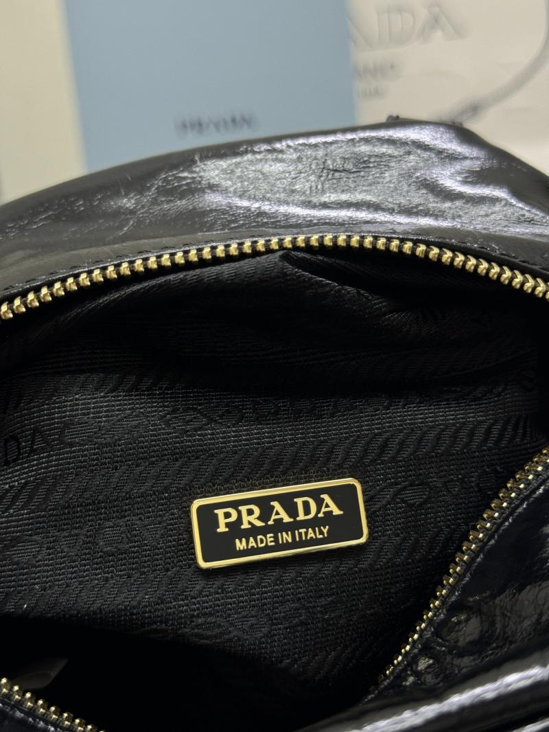 Prada Dangle leather top-handle mini-bag Black1BB137