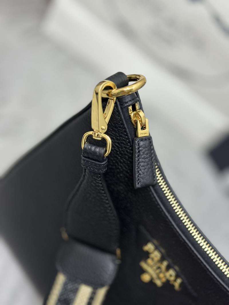 Prada Leather Shoulder Bag Black 1BC178