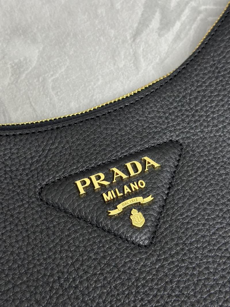 Prada Leather Shoulder Bag Black 1BC178