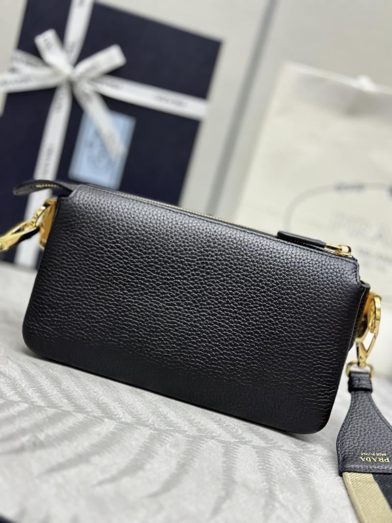 Prada Leather Shoulder Bag Black 1BH194