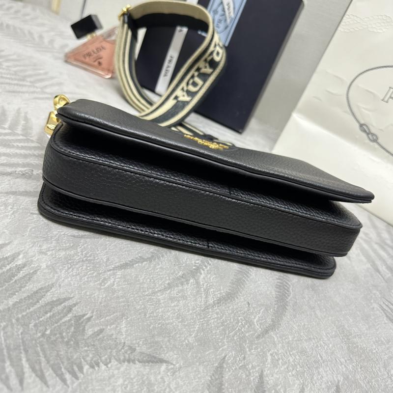 Prada Leather Shoulder Bag Black 1BH194