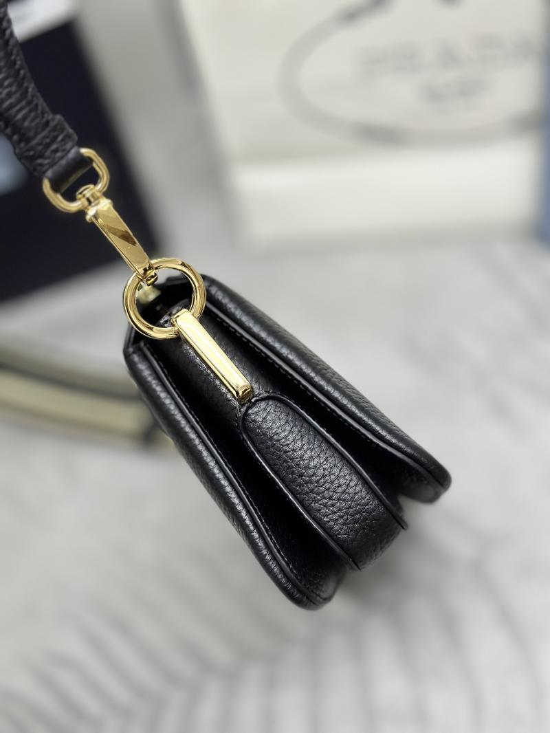 Prada Leather Shoulder Bag Black 1BH194