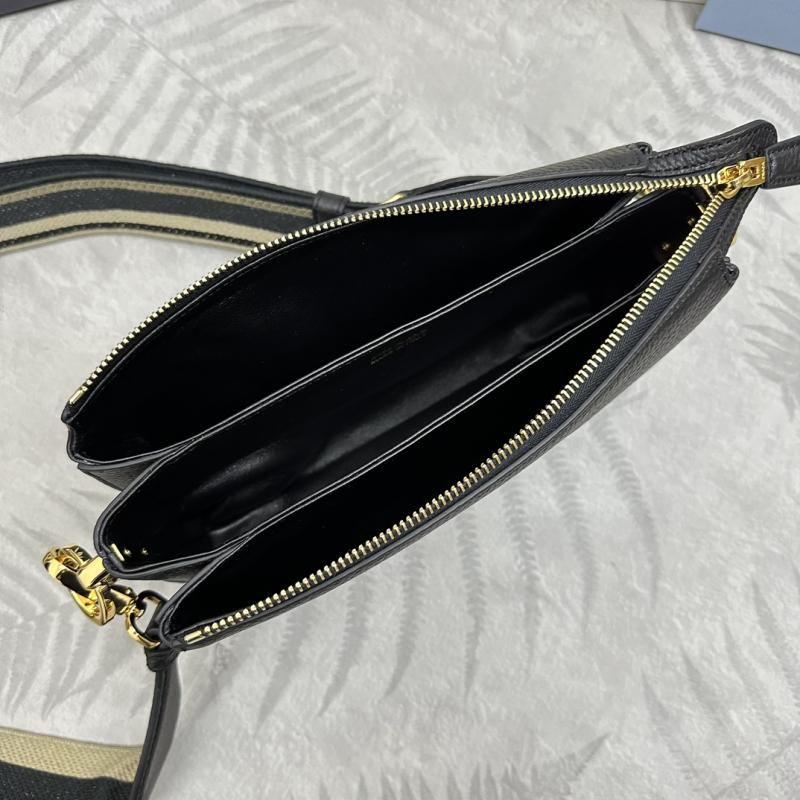Prada Leather Shoulder Bag Black 1BH194