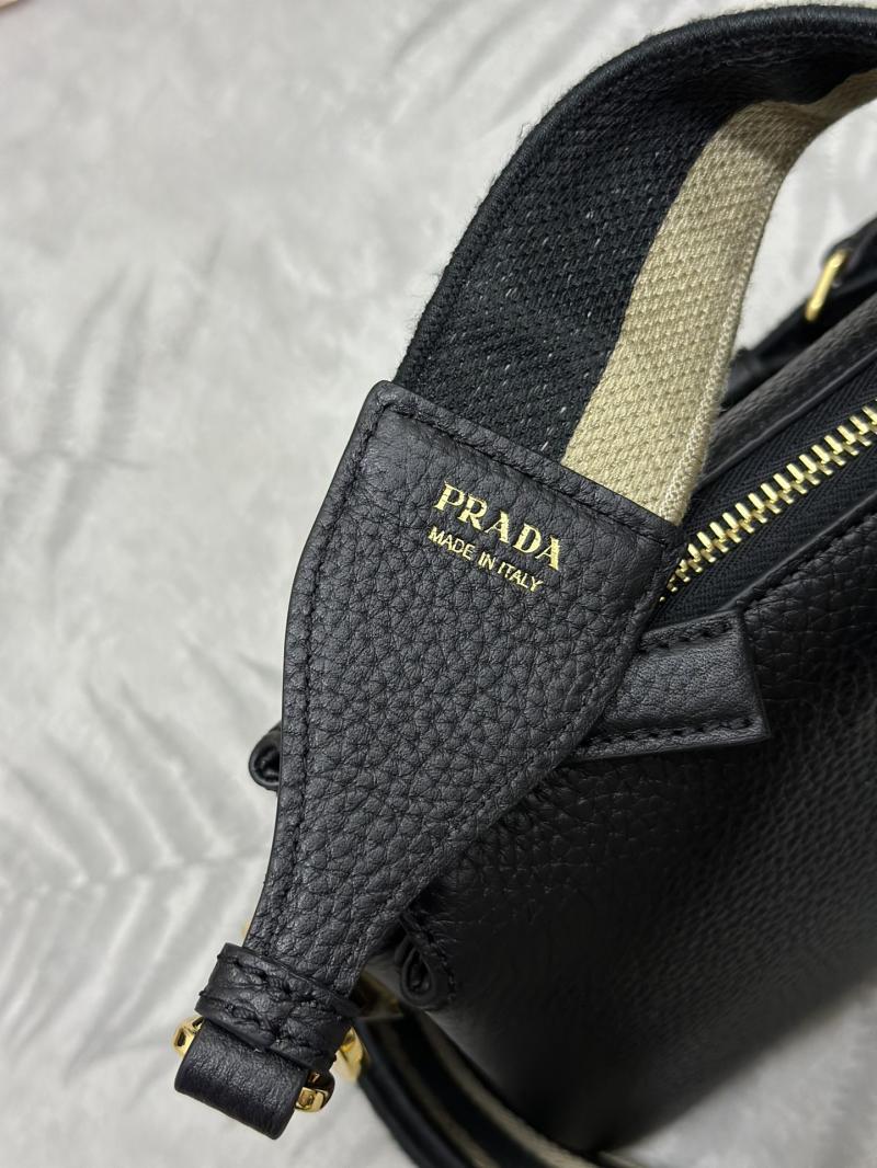 Prada Leather Shoulder Bag Black 1BH194