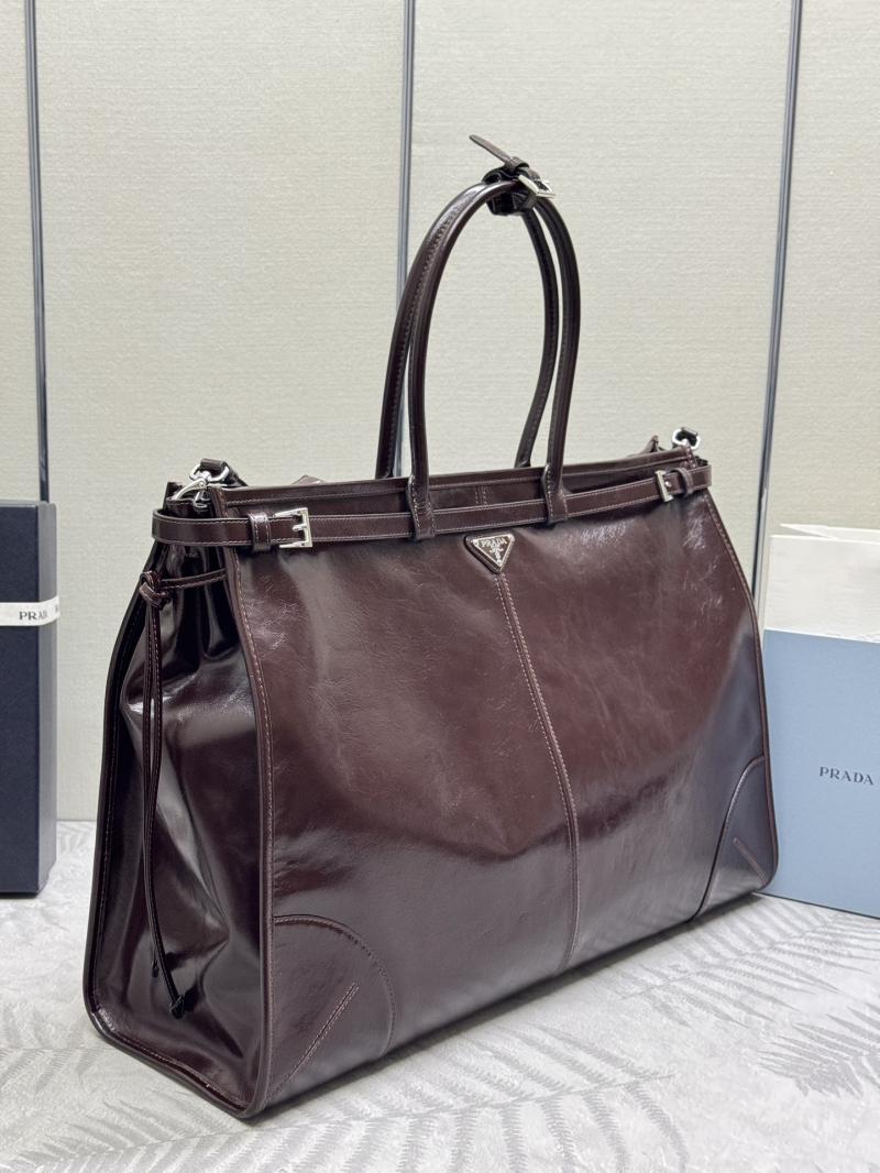 Prada Leather tote bag Dark Coffee 2VG128
