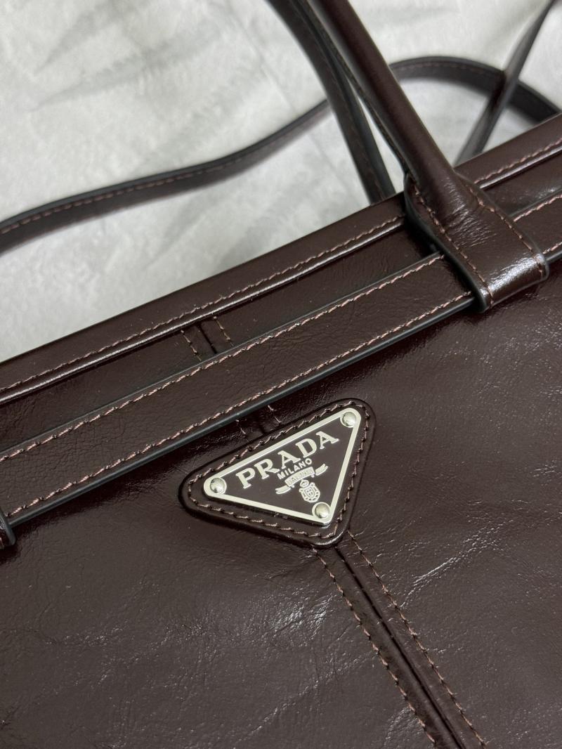 Prada Leather tote bag Dark Coffee 2VG128