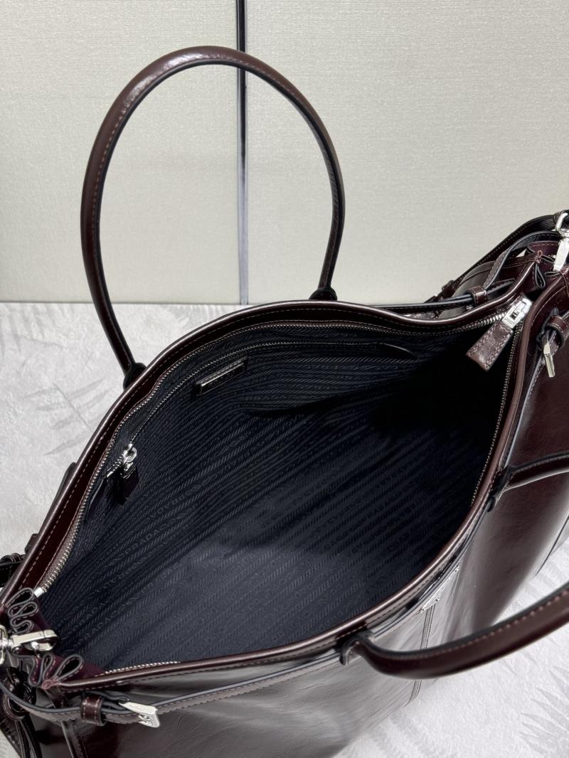 Prada Leather tote bag Dark Coffee 2VG128