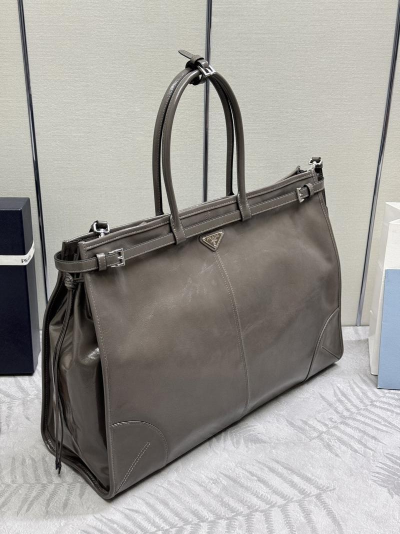 Prada Leather tote bag Grey 2VG128
