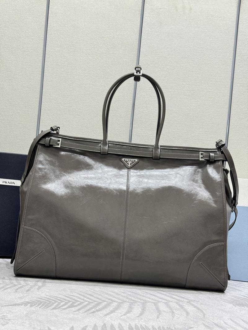 Prada Leather tote bag Grey 2VG128