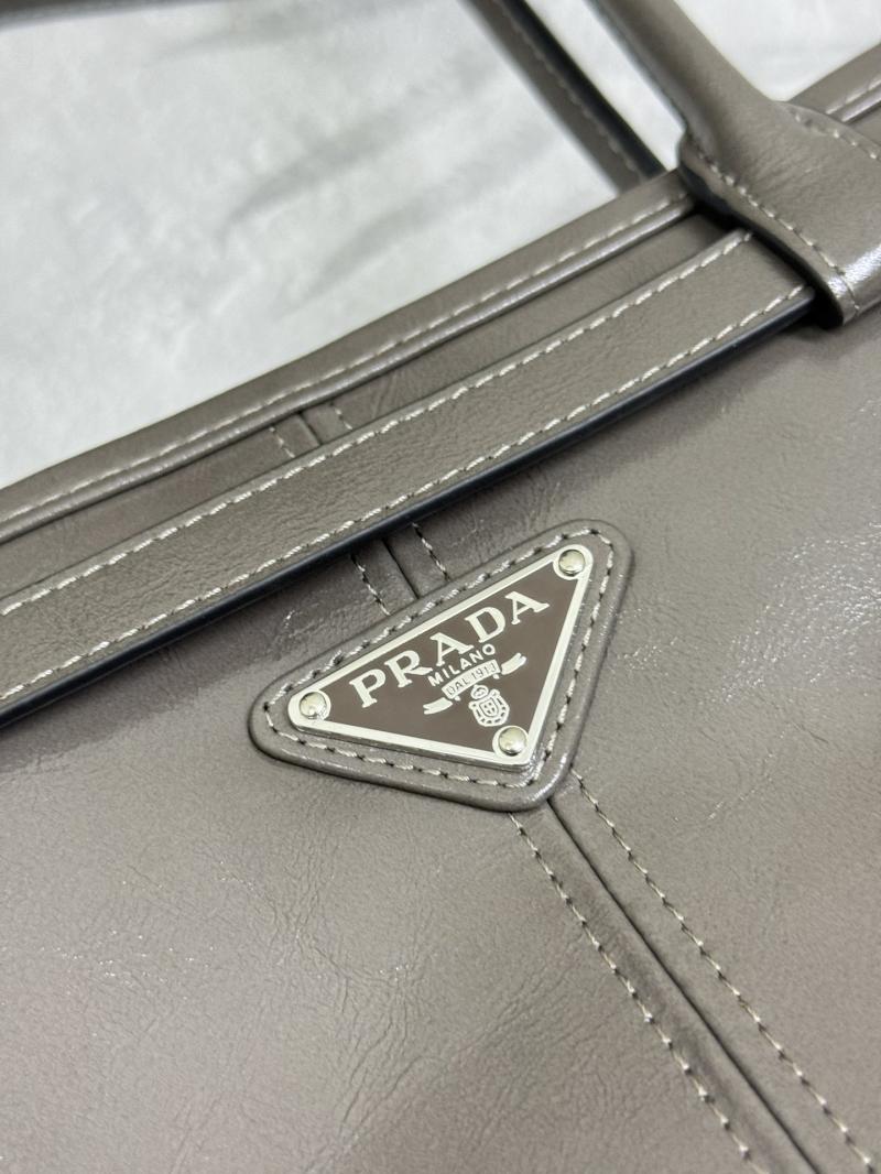 Prada Leather tote bag Grey 2VG128
