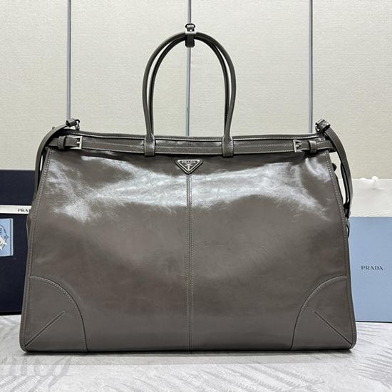 Prada Leather tote bag Grey 2VG128