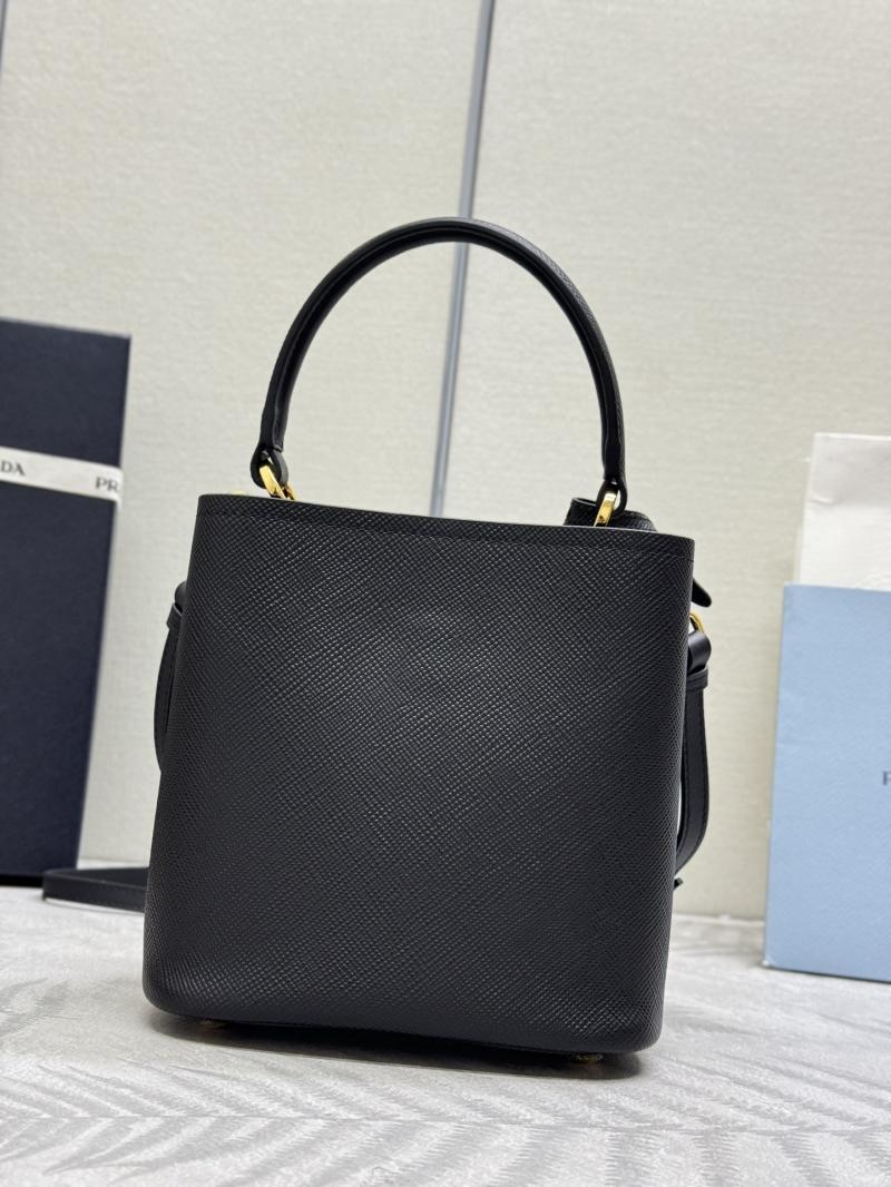 Prada Panier Saffiano leather mini-bag Black 1BA217