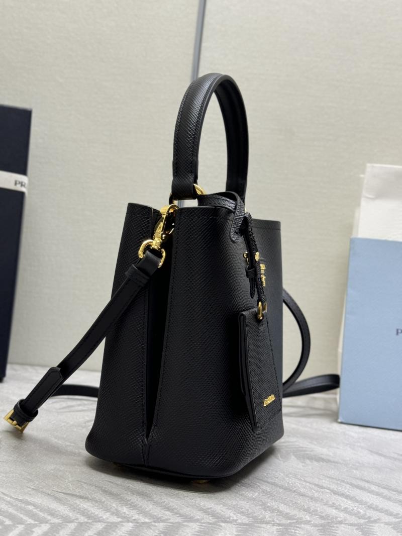 Prada Panier Saffiano leather mini-bag Black 1BA217