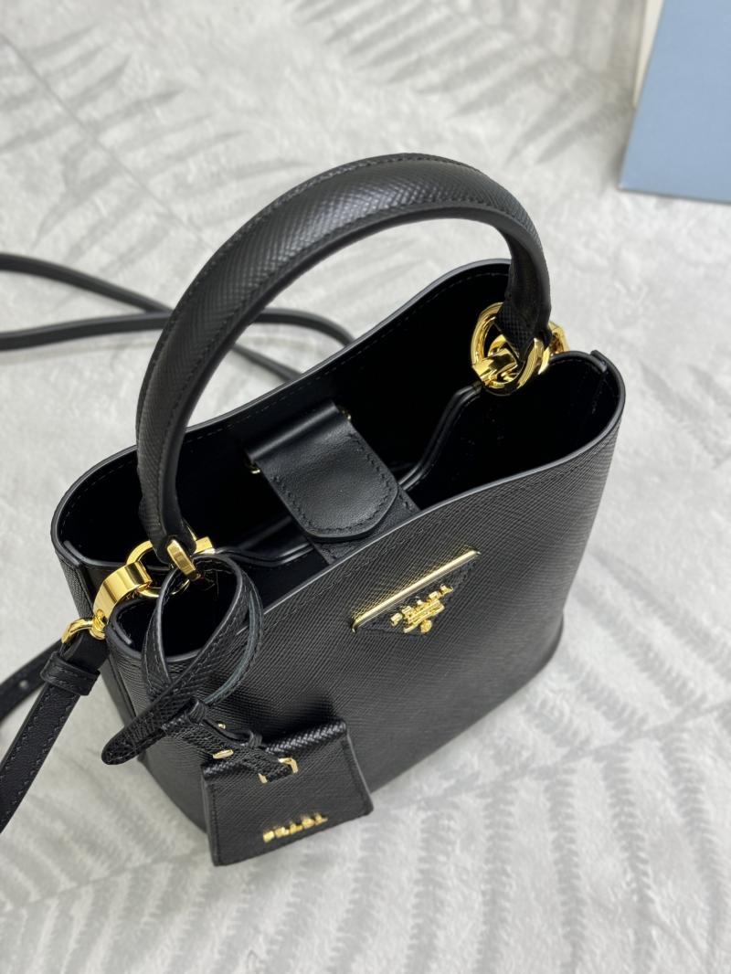Prada Panier Saffiano leather mini-bag Black 1BA217