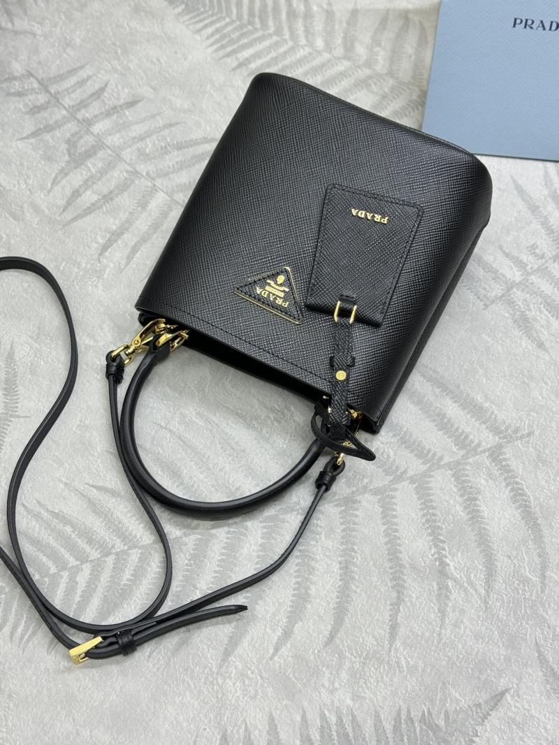 Prada Panier Saffiano leather mini-bag Black 1BA217