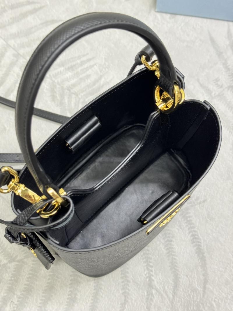 Prada Panier Saffiano leather mini-bag Black 1BA217
