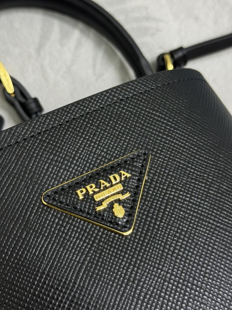 Prada Panier Saffiano leather mini-bag Black 1BA217