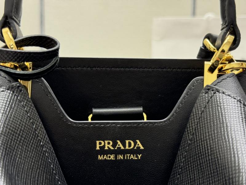 Prada Panier Saffiano leather mini-bag Black 1BA217