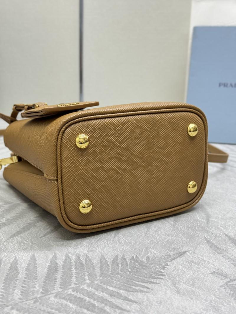 Prada Panier Saffiano leather mini-bag Camel 1BA217