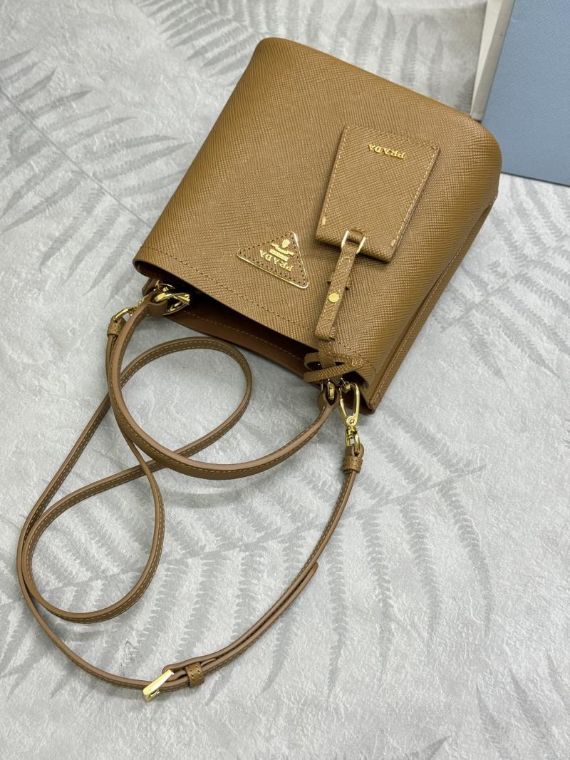 Prada Panier Saffiano leather mini-bag Camel 1BA217