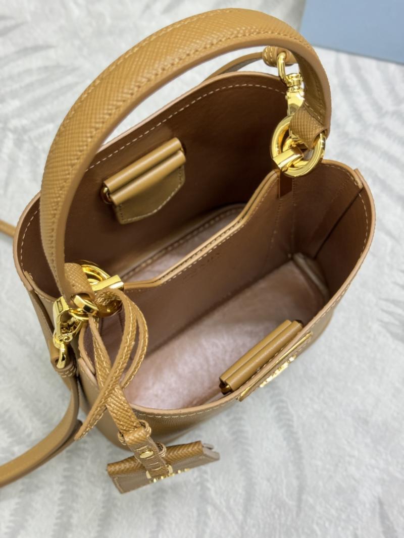 Prada Panier Saffiano leather mini-bag Camel 1BA217